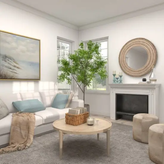 Mango Wood Traditional Candle Holder Set Light Blue {15}