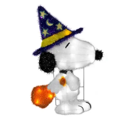 18" LED Peanuts Wizard Snoopy Yard Art {1}
