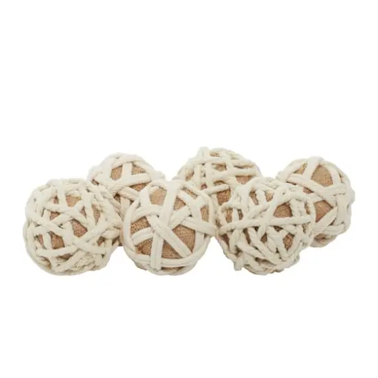 4" Natural Jute Vase Filler Orbs, 6ct. {4}