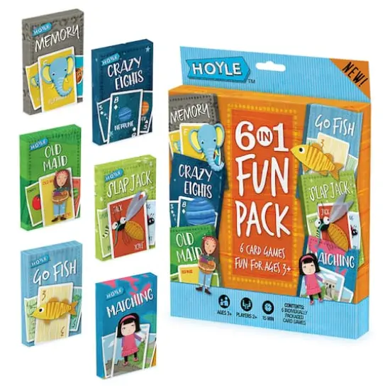 Hoyle&trade; 6 in 1 Fun Pack Classic Children's Games, 3ct. {3}