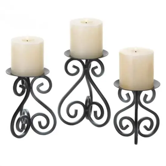 6.75" Scrollwork Candle Stand, 3ct. {3}