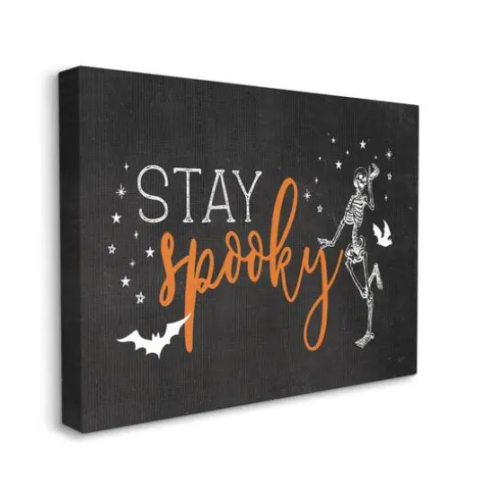 Stupell Industries Stay Spooky Skeleton Canvas Wall Art {4}