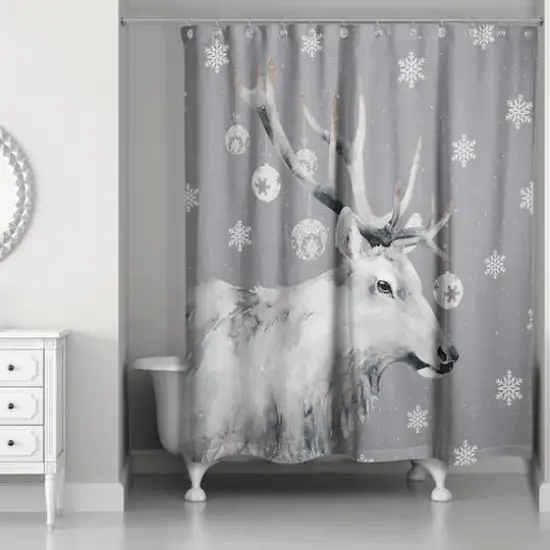 Christmas Reindeer 71" x 74" Shower Curtain {3}