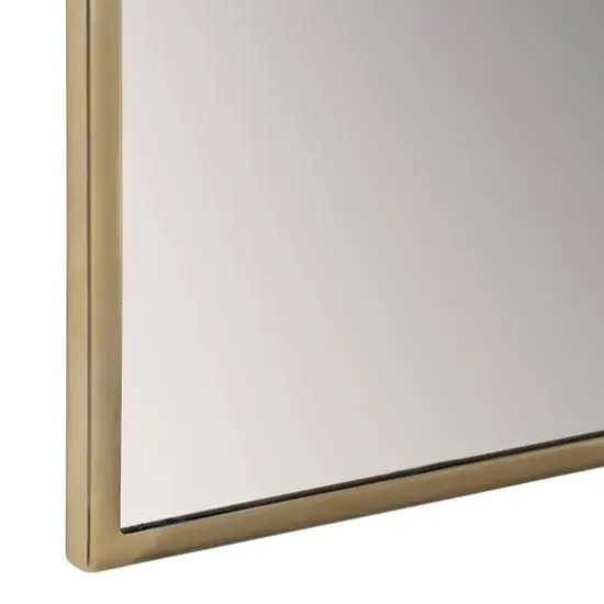 Habitat Laia 30" Golden Rectangular Wall Mirror {6}