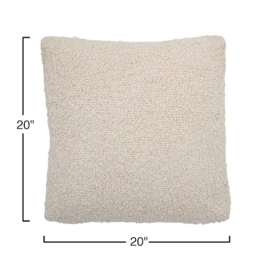 Hello Honey&reg; Cream Woven Cotton Boucl&eacute; Pillow {7}