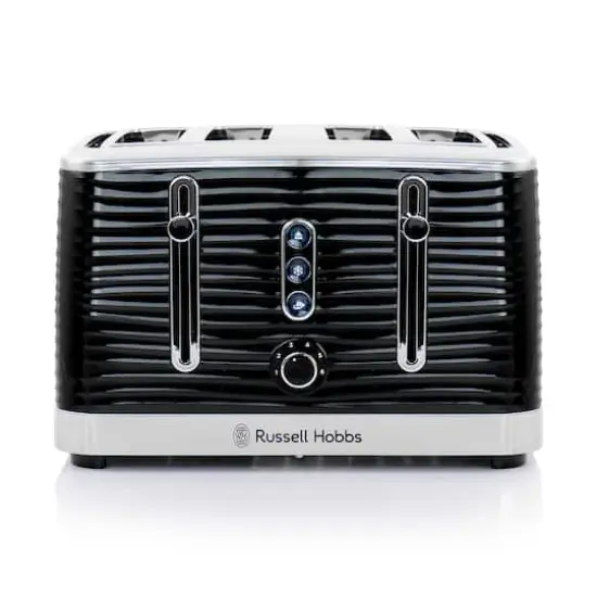 Russell Hobbs Black Retro Style 4 Slice Toaster {3}