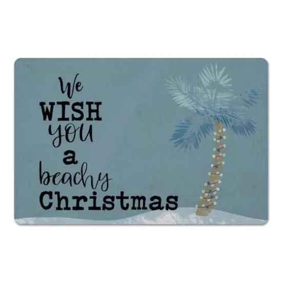 We Wish You a Beachy Christmas Floor Mat {1}