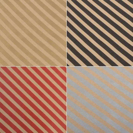 JAM Paper Assorted Kraft Stripe Gift Wrap Set, 4ct.  {4}