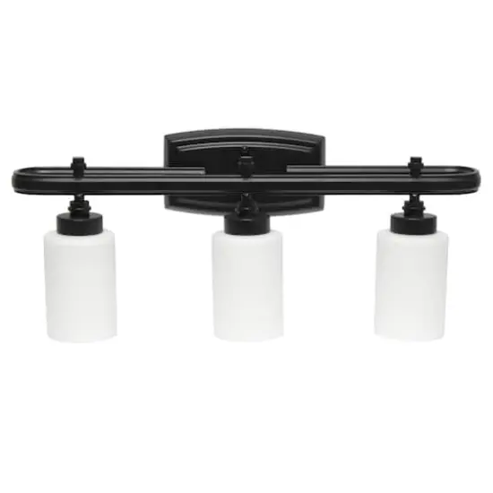 Lalia Home Essentix 23" 3-Light Vanity Fixture Black {1}