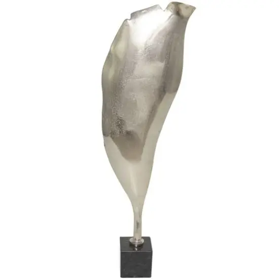 35.5" Embossed Silver Aluminum Leaf Tabletop D&eacute;cor {5}