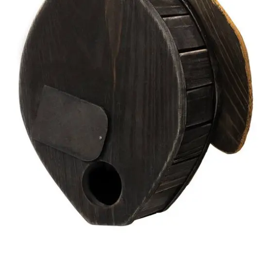 Glitzhome&reg; 11.75" Distressed Wood Bee-Shaped Birdhouse {7}