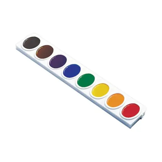 Prang&reg; 8 Color Watercolor Oval Pan Refill Tray, 9ct. {3}