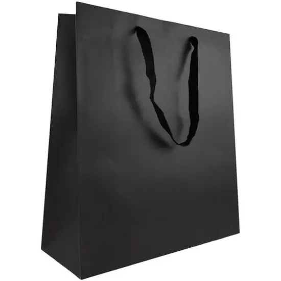 JAM Paper Jumbo Matte Black Horizontal Gift Bag {1}