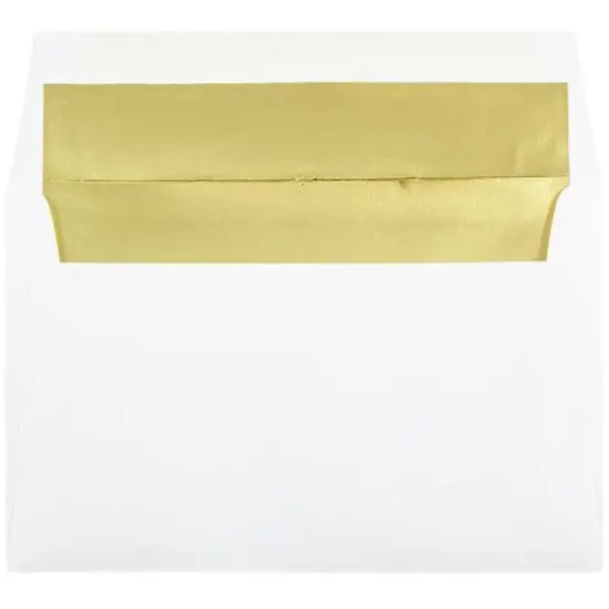 JAM Paper A9 Gold Foil Lined Invitation Envelopes {1}