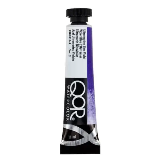 QoR&trade; Watercolor Tube, 11mL Ultramarine Blue Violet {1}