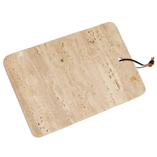 Hello Honey&reg; 12" Travertine Cutting Board with Leather Tie {1}