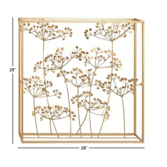 28" Gold Modern Floral Wall D&eacute;cor {7}