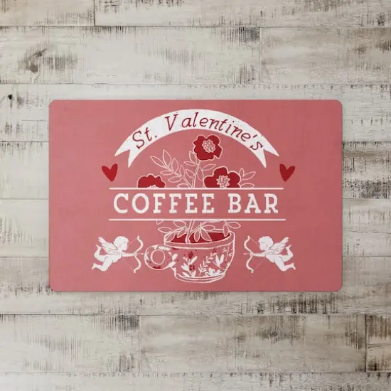 St. Valentine's Coffee Bar 18" x 27" Floor Mat {3}