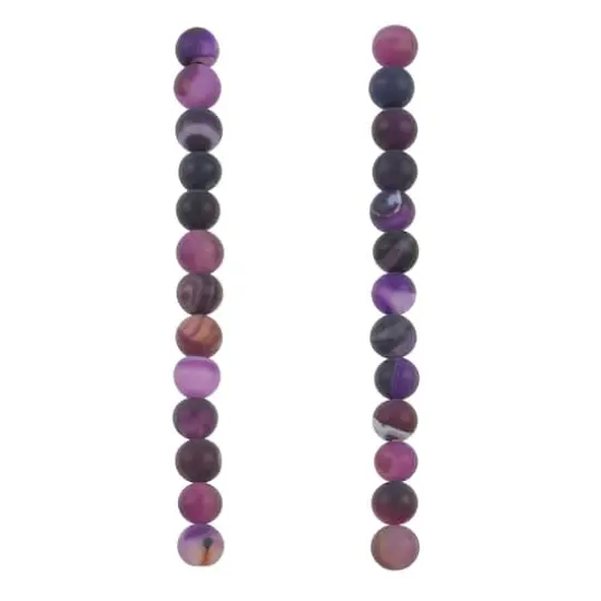 Purple Matte Agate Round Beads by Bead Landing&trade; {4}