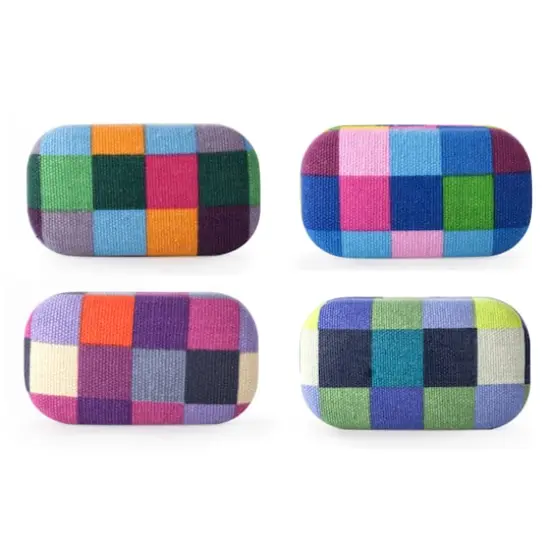 Kikkerland&reg; Assorted Velvet Plaid Travel Jewelry Case, 1pc. {1}