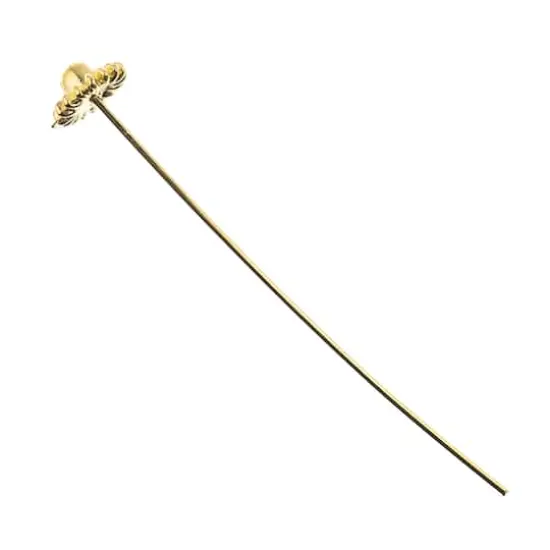 John Bead Must Have Findings 2" Fancy Head Pins, 6ct. Gold {4}