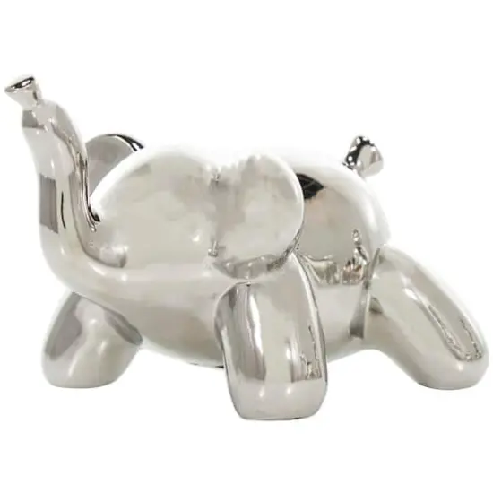 Ceramic Balloon Animals Tabletop Sculpture Set Silver {7}