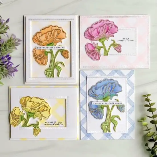 Pinkfresh Studio Essentials Blanket Stitch Rectangle Die Set {11}