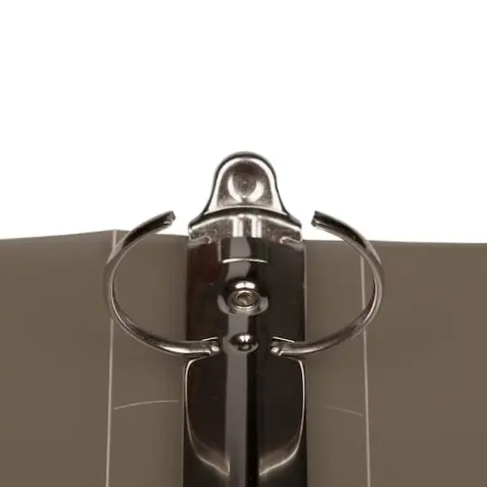 JAM Paper 1.5" Glass Twill Plastic 3-Ring Binder Smoke {5}