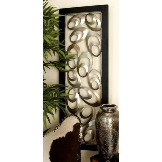48" Gold & Silver Contemporary Abstract Metal Wall D&eacute;cor {8}