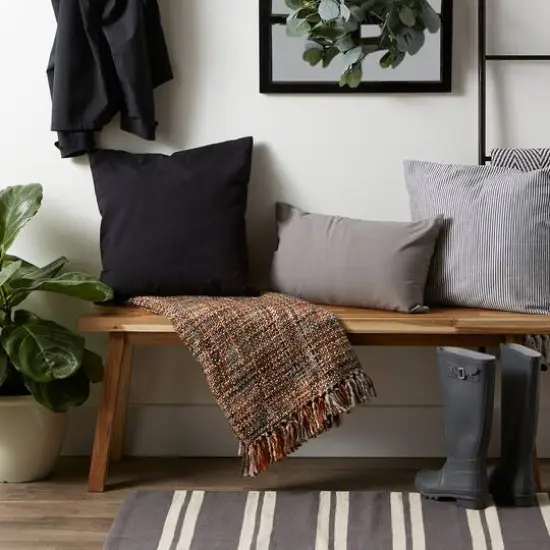 DII&reg; Bronze Variegated Acrylic Woven Throw {8}