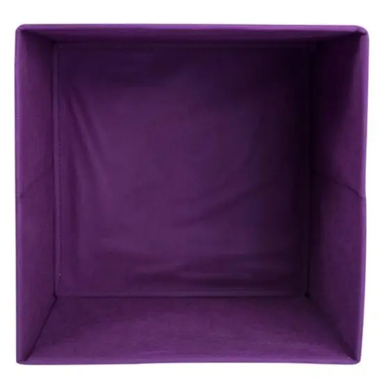 Solid Eggplant Nonwoven Square Cube Set {6}
