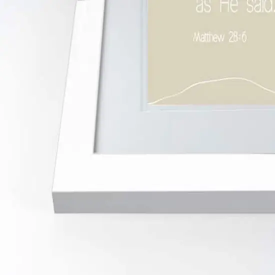 Risen Bible Jesus 5 16" x 20" White Framed Print Under Plexiglass {3}