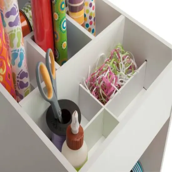 Honey Can Do White Craft Storage Cart With Wheels {13}