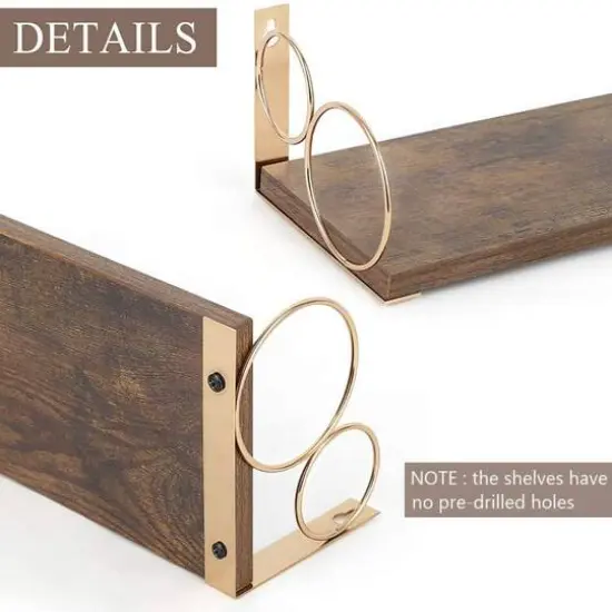Brown Floating Shelves Set {4}