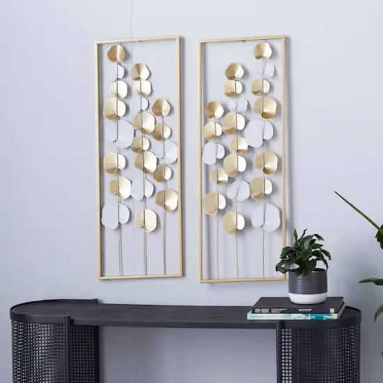 Gold & White Floral Wall Art Set, 2ct. {5}