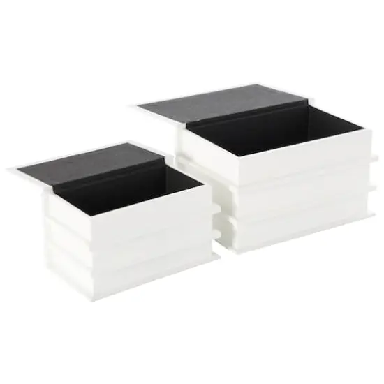 Enjoy Every Moment Canvas Storage Book Box Set White {5}