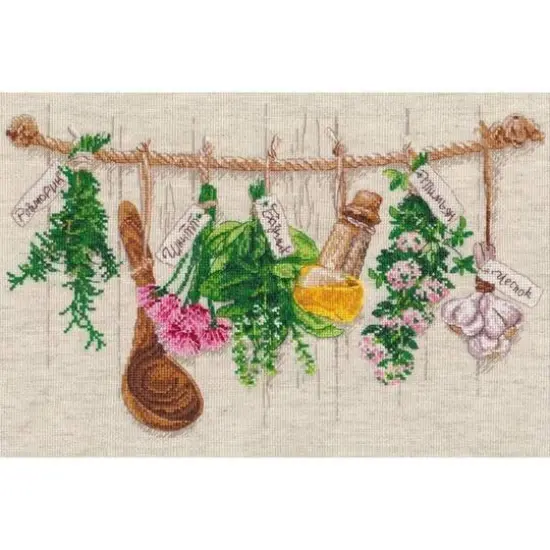 Oven Fragrant Herbs Cross Stitch Kit {3}