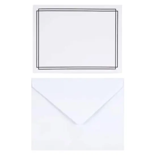 Black Border Flat Cards & Envelopes by Recollections&trade;, 4.25" x 5.5" {3}