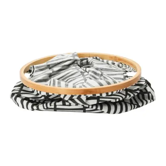 Household Essentials Krush Bamboo Rimmed Hamper (Round, Black) {7}