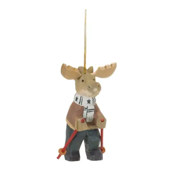 6ct. Moose on Skis Ornament {4}