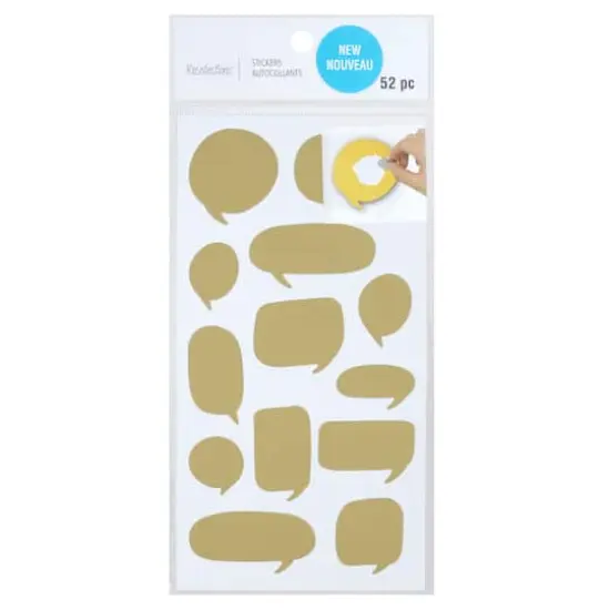 Gold Word Bubble Scratch & Reveal Stickers by Recollections&trade; {4}