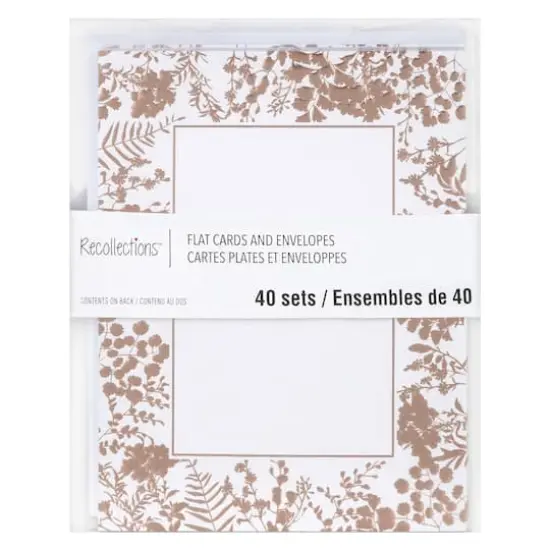 Floral Flat Cards & Envelopes by Recollections&trade;, 4.25" x 5.5" {1}