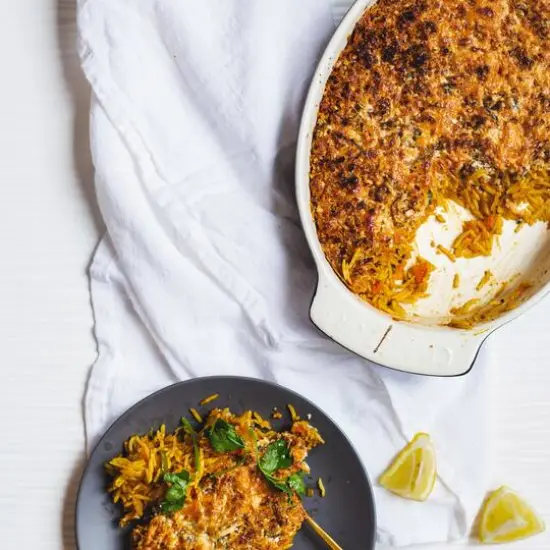 Crock-Pot 2.5qt. Blue Stoneware Bake Pan {4}