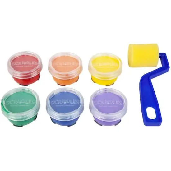 Scribbles&trade; Rainbow Fabric Finger Paint & Roller Kit {1}