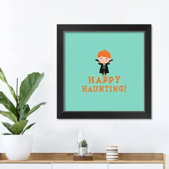 Haunting Vamp Black Framed Print Wall Art {4}