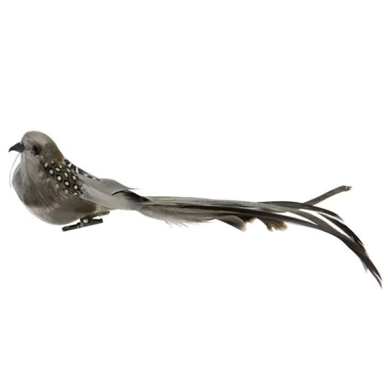 24" Brown & Gray Clip-On Bird Ornament {4}