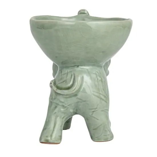 Hello Honey&reg; Gray 7.5" Majestic Stoneware Elephant Bowl  {6}