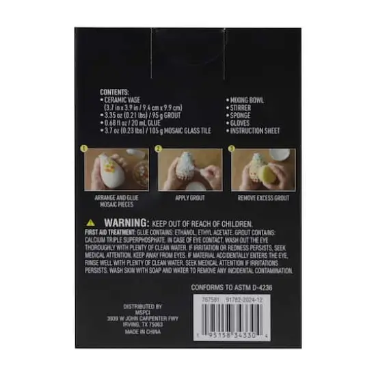 4" Rainbow Mosaic Vase Kit by Make Market&reg; {5}