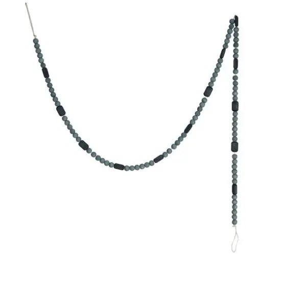 Hello Honey&reg; 6ft. Gray Paulownia Wood Beads Garland {1}