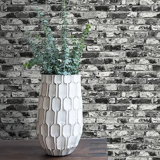 Surface Style Brickwork Peel & Stick Wallpaper Noir {4}
